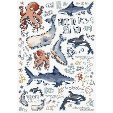 BRUNNEN Freundebuch Happy Ocean - Meine Freunde - mit Stickern Fans of Earth