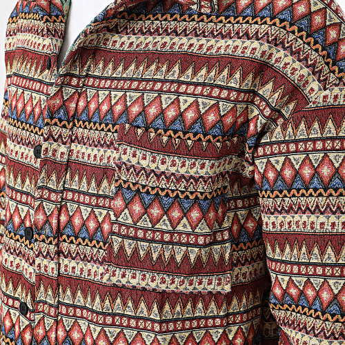 Surchemise Beige Rouge