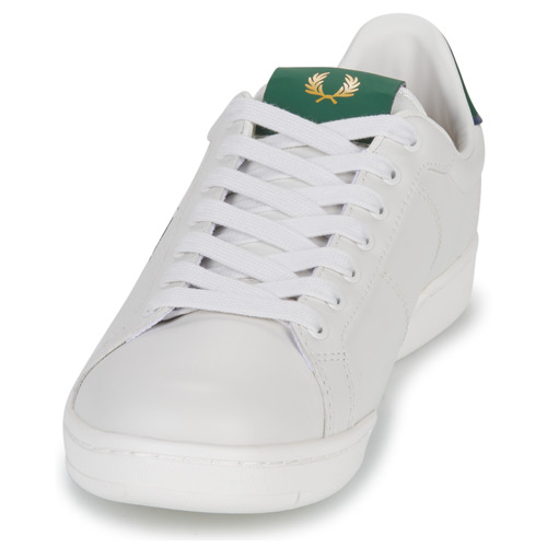 Fred Perry - B722 LEATHER - Blanc / Vert