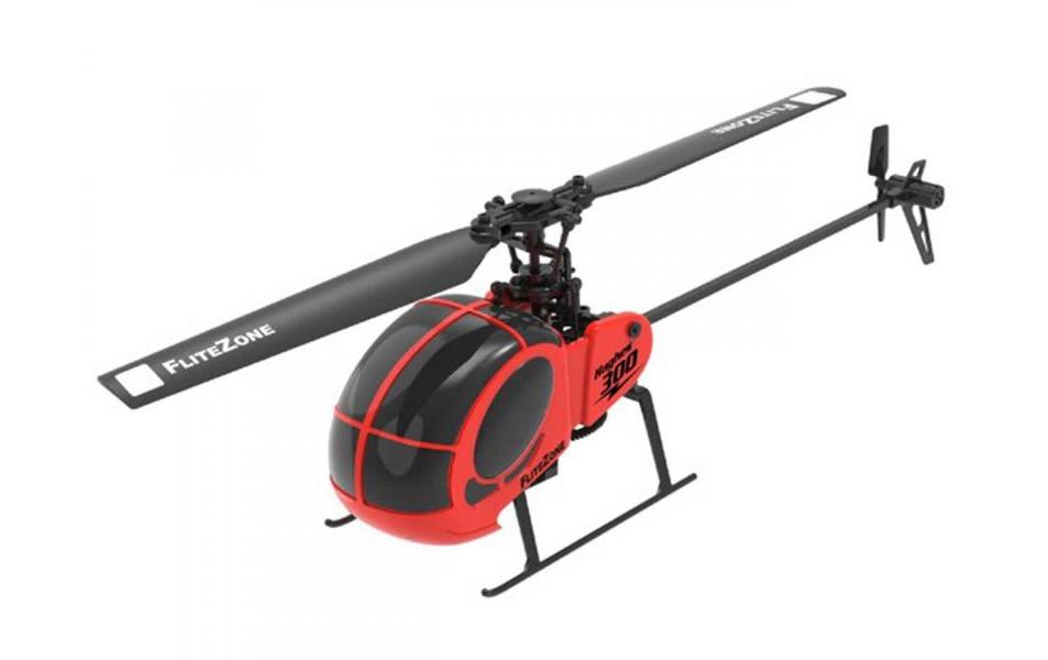 Helikopter Hughes 300 Rot, 4-Kanal, 6G, RTFKleiner Singlerotor Hubschrauber mit 6G Gyro