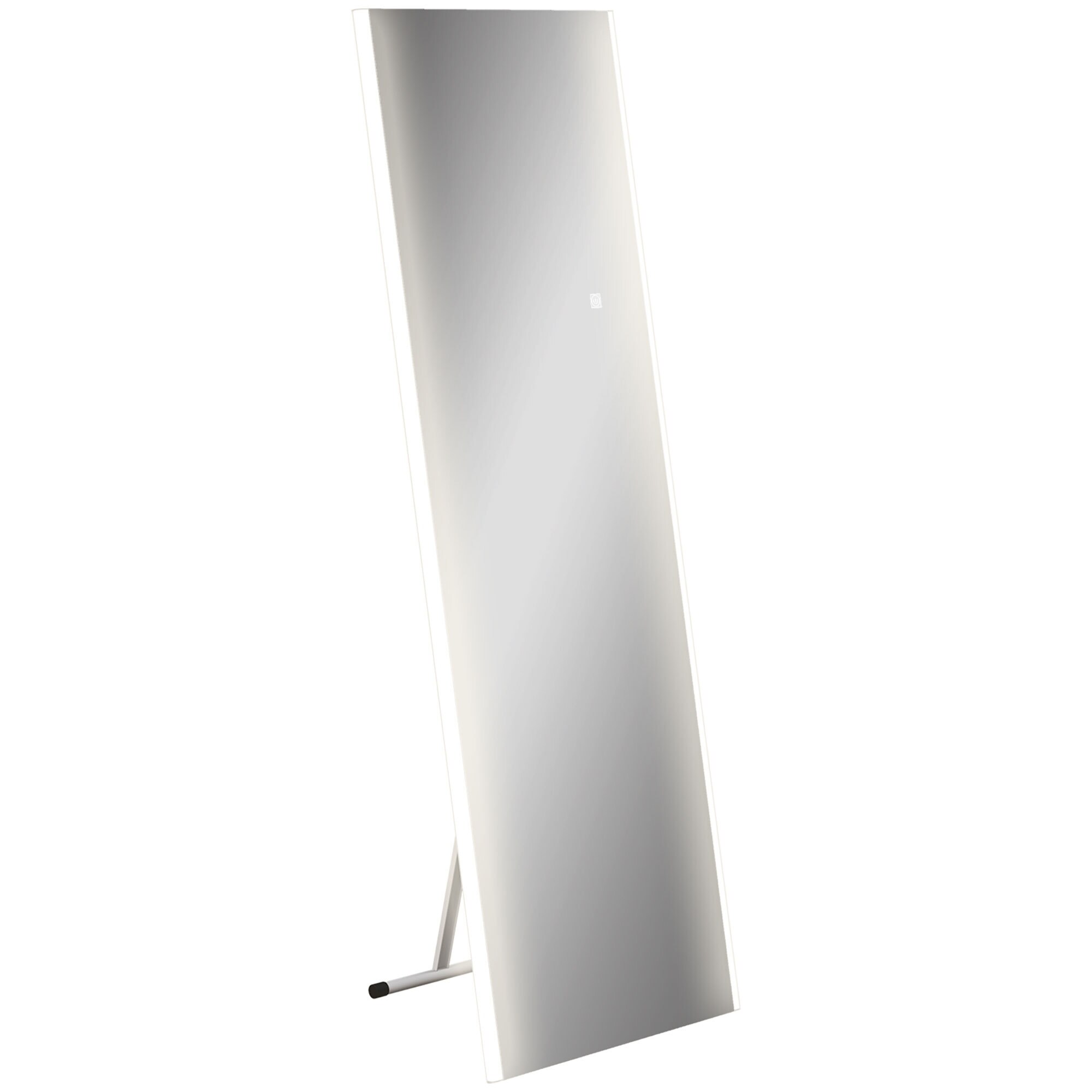 HOMCOM Ganzkörperspiegel mit LED-Leuchte weiß 150L x 50B x 2,9H cm