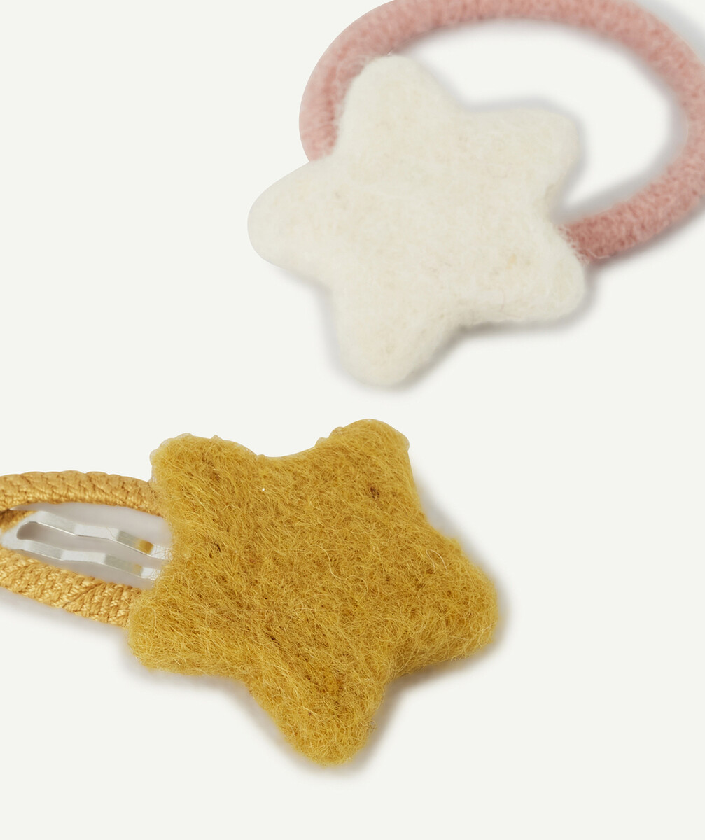 LE SET DE BARRETTE ET D'ÉLASTIQUE EN FEUTRINE