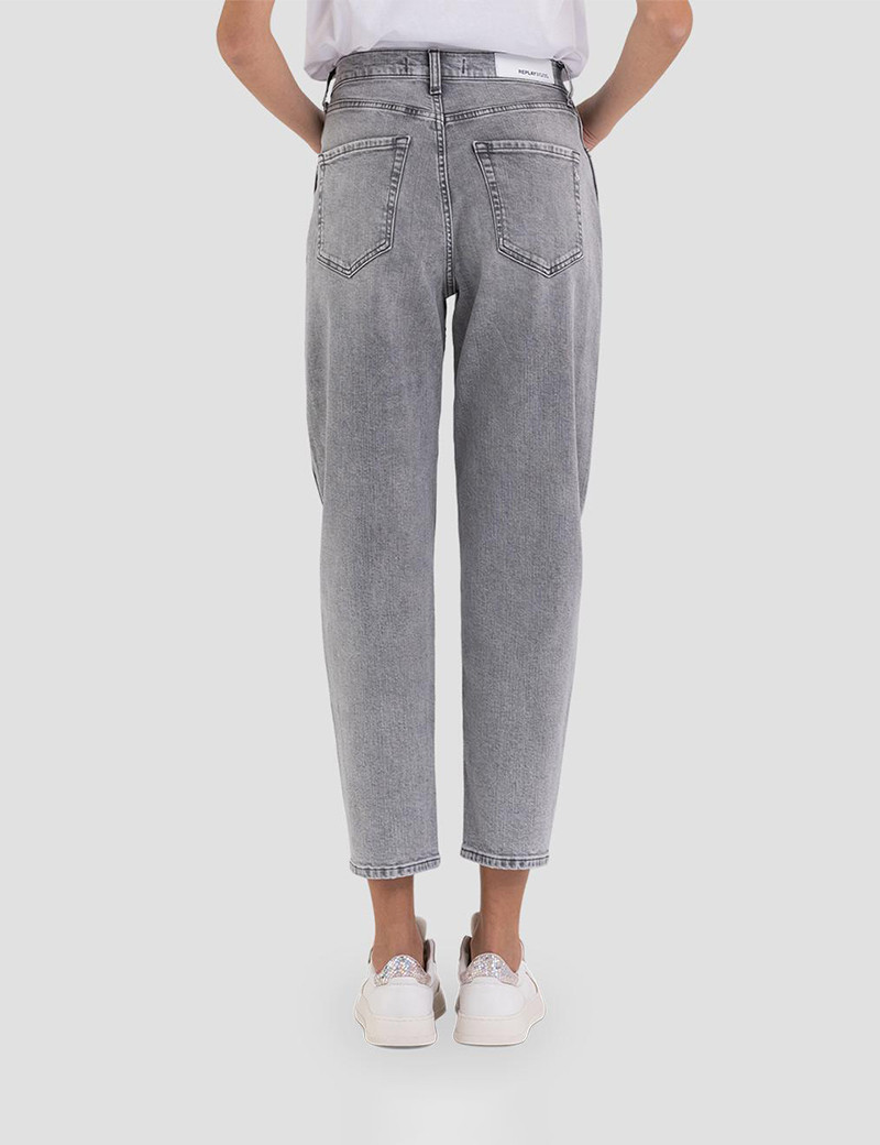 REPLAY JEAN FEMME BALOON KEIDA GRIS CLAIR W40