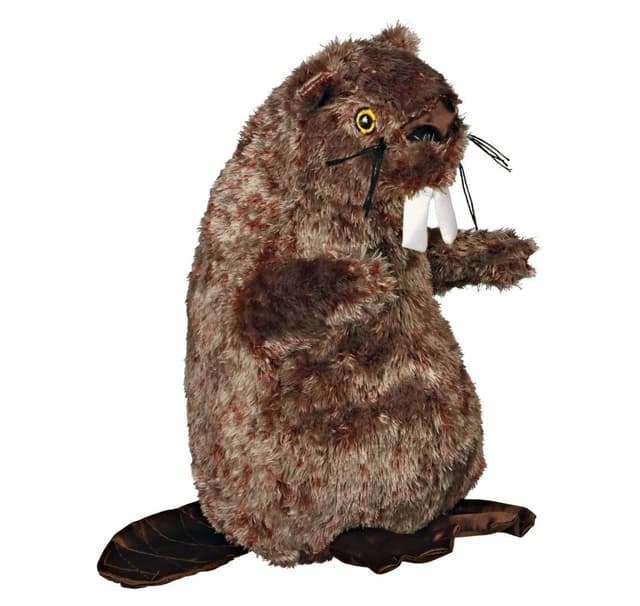 Bæver, original dyrelyd, plys, legetøj til hunde, 27 cm