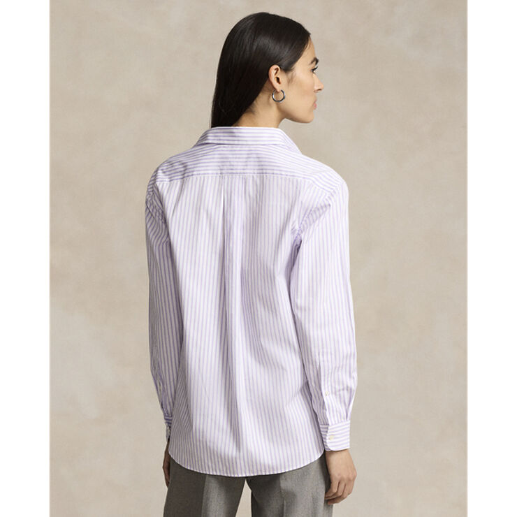 Polo Ralph Lauren Relaxed Fit Striped Cotton Shirt 1746d white/spring iris