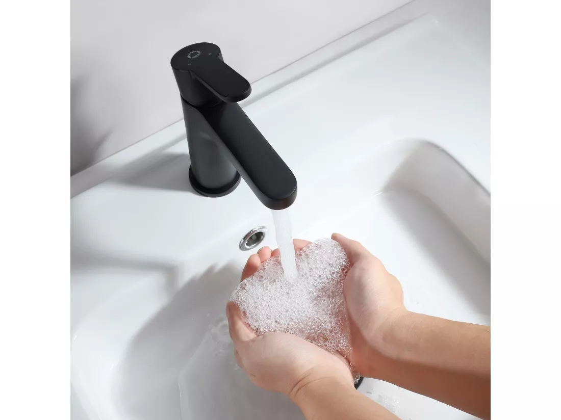 Cecipa max Mitigeur de lavabo Robinet salle de bain à tirette mitigeur lavabo vasque noir,EU Modèle