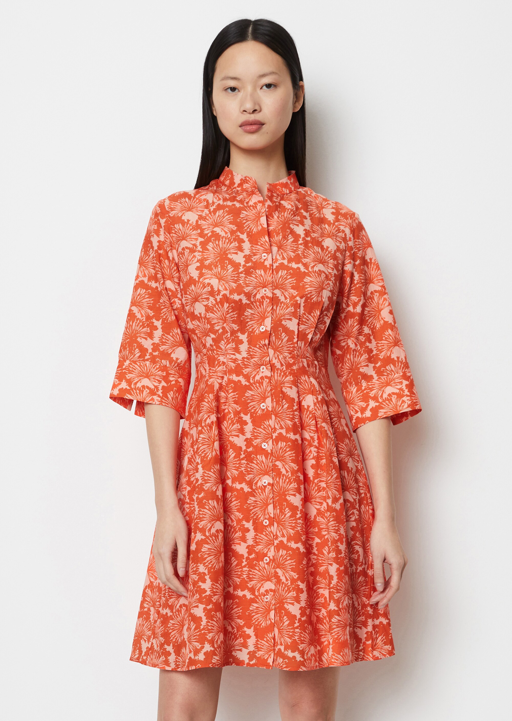 Blusenkleid mit Silky Touch aus softem Organic Cotton-Viskose-Mix