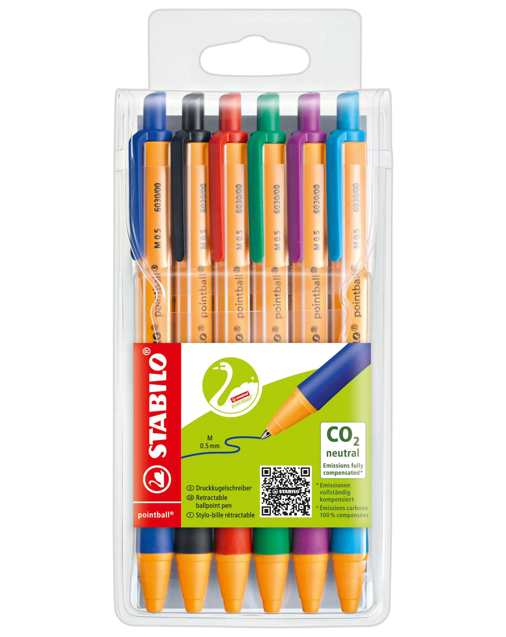 Druck-Kugelschreiber STABILO® pointball 6er-Pack