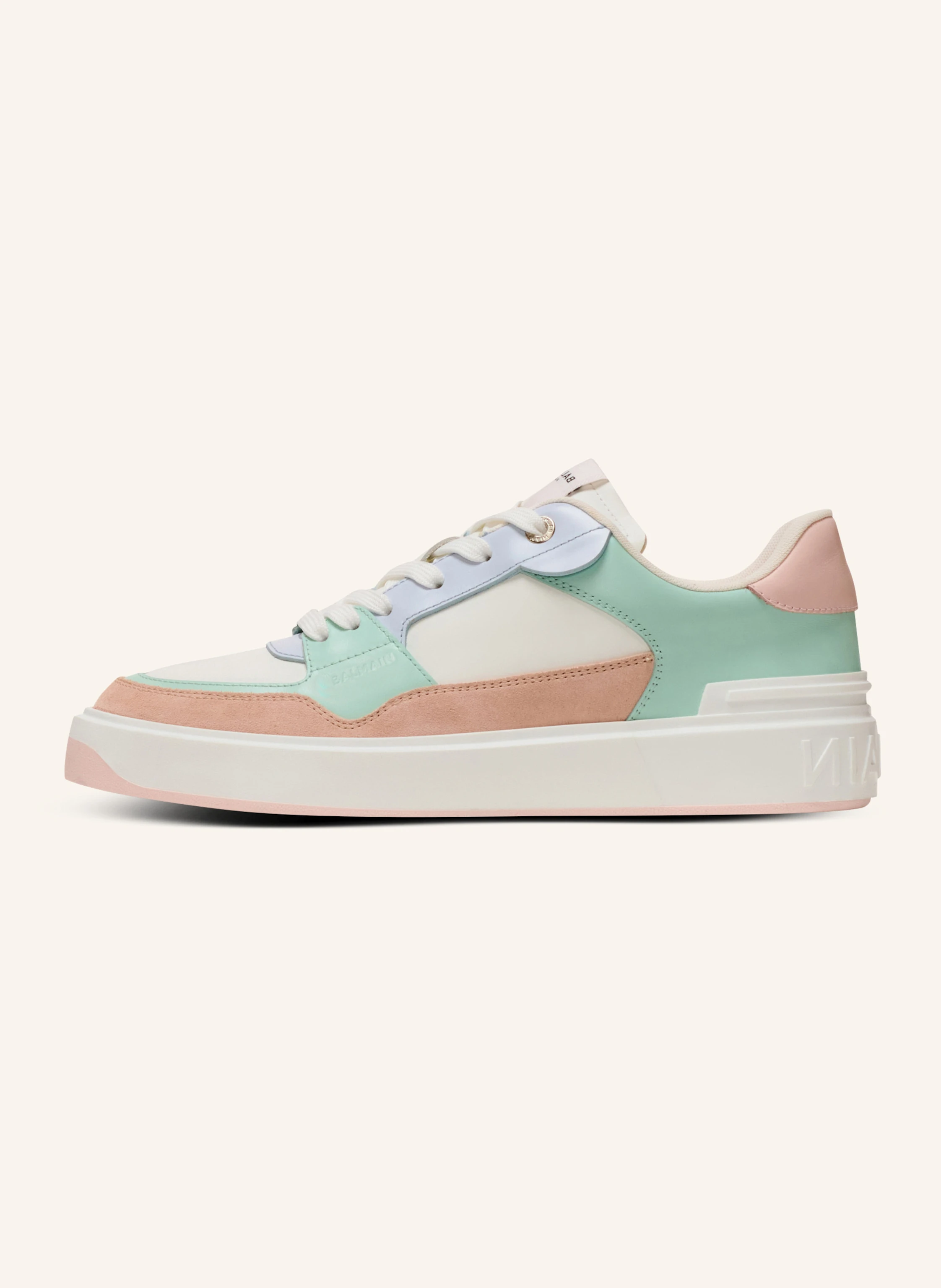 BALMAIN Sneakers B-Court Flip aus Kalbsleder und Wildleder