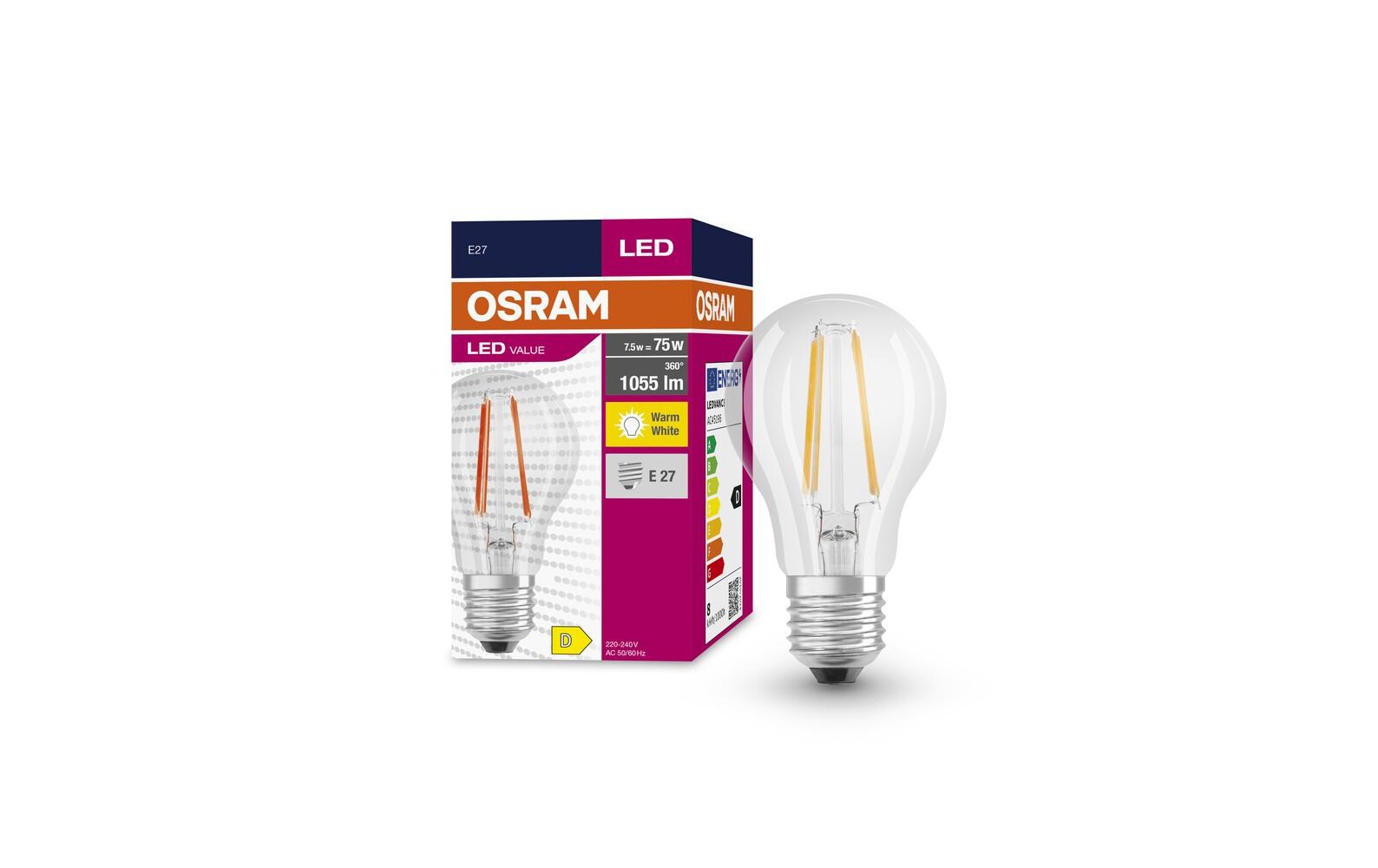 Lampe LED VALUE CLASSIC A WarmweissLED-Lampen, klassische Kolbenform