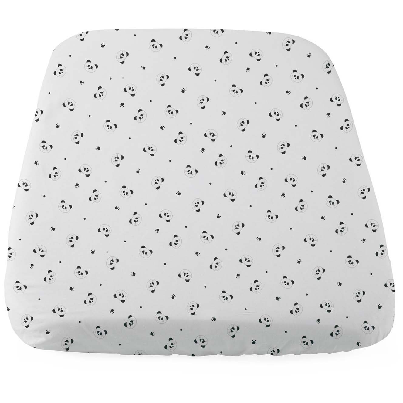 Chicco Next2me hoeslakens panda - 2 stuks wit