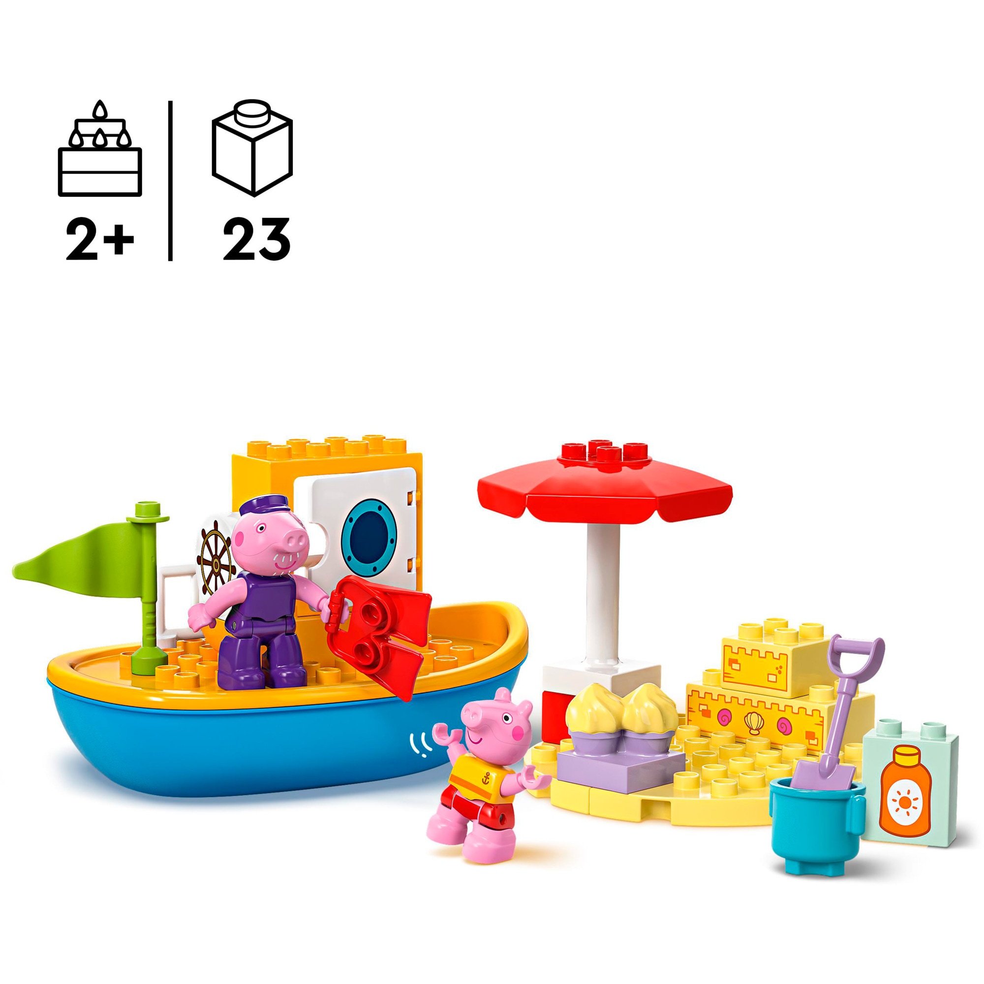 LEGO Konstruktionsspielzeug DUPLO Peppas Bootsausflug
