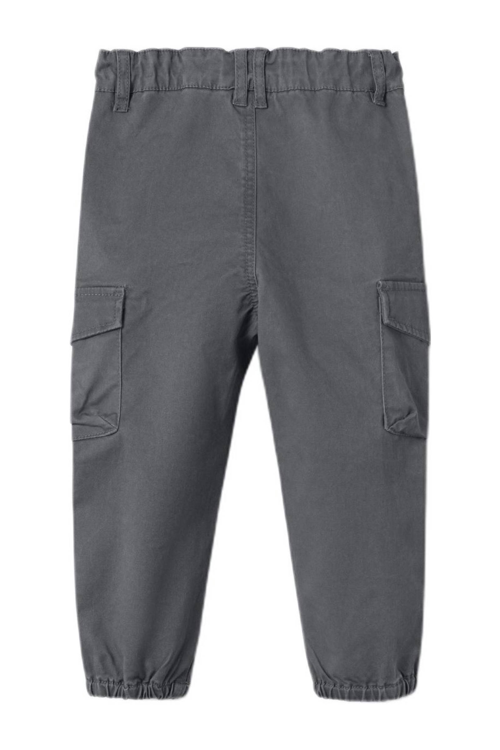 NAME IT regular fit cargobroek NMMBEN donkergrijs