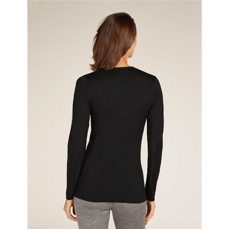 Icebreaker W 200 Oasis LS Creweewe Black