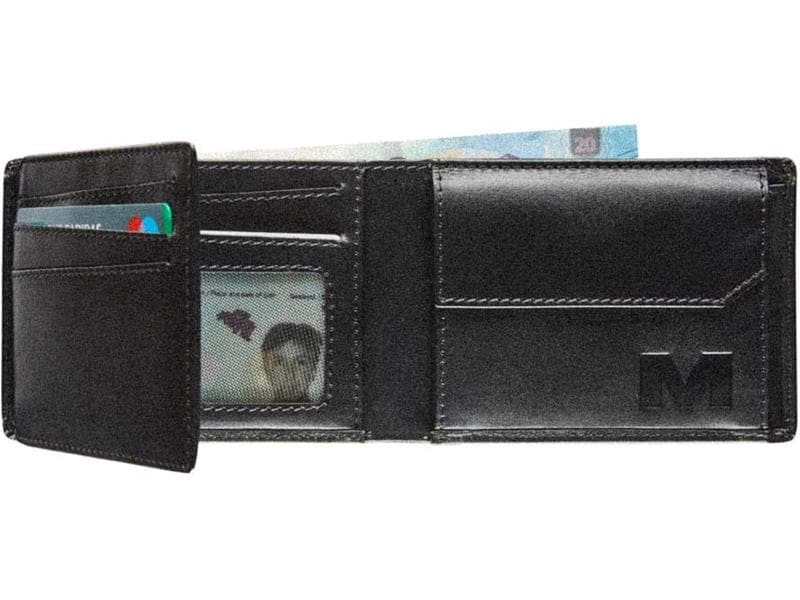 Maverick Portemonnaie All Black 11 x 8.1 cm Geldbeutel mit RFID Schutz