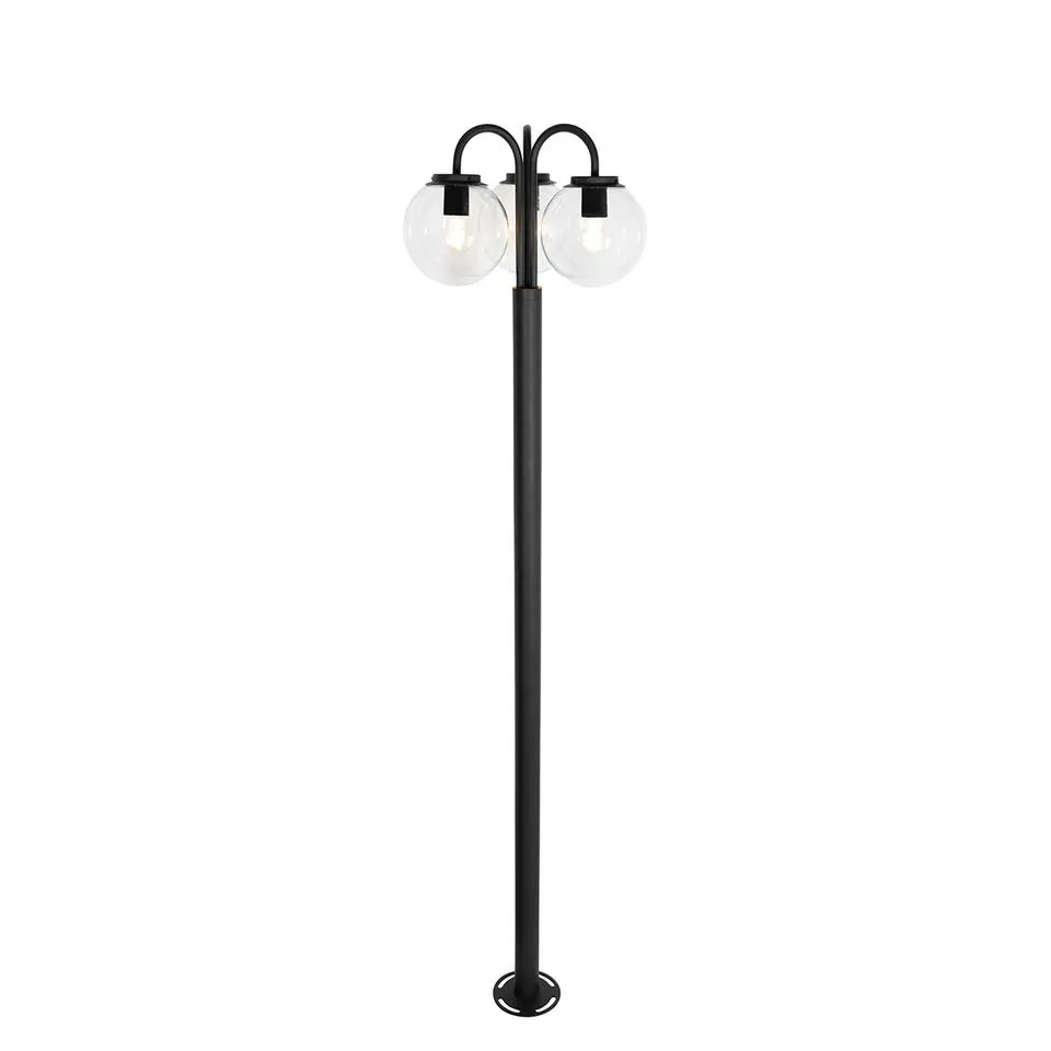 Qazqa staande buitenlampen sfera zwart e27