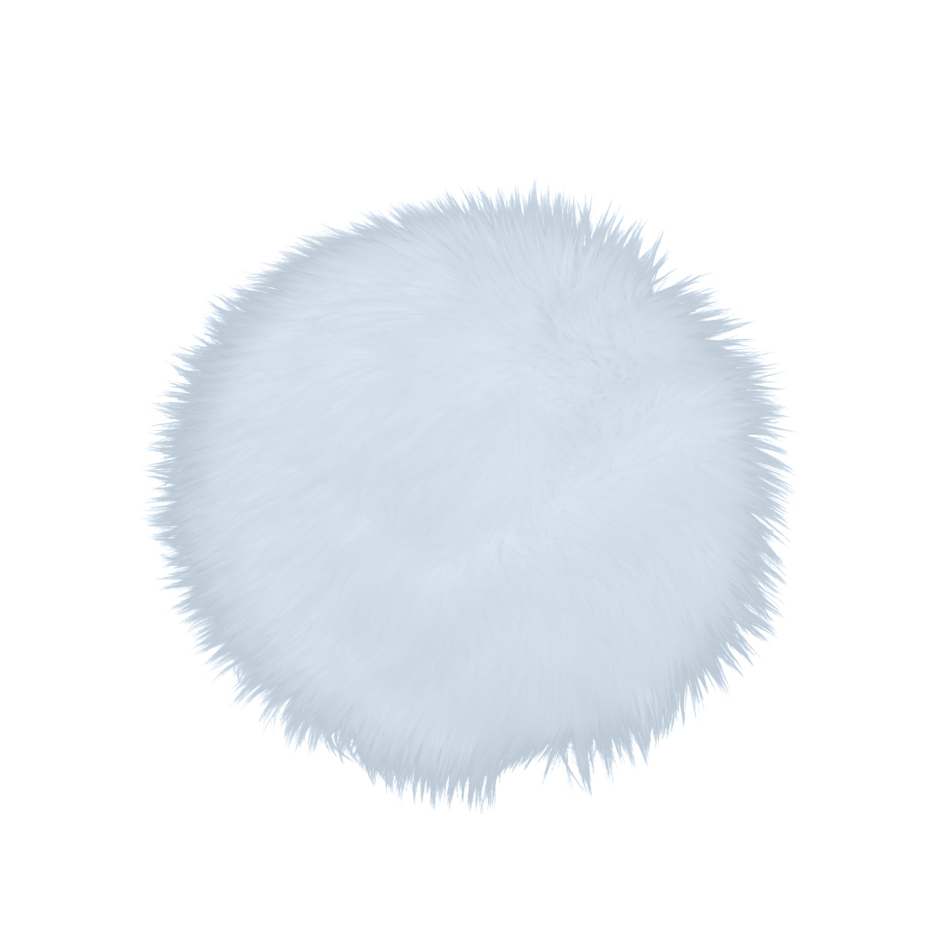 Sitzkissen Kunstfell 2er Set 37.5 cm weiss