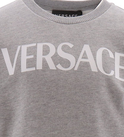 Versace Sweatshirt - Grau Meliert m. Weiß