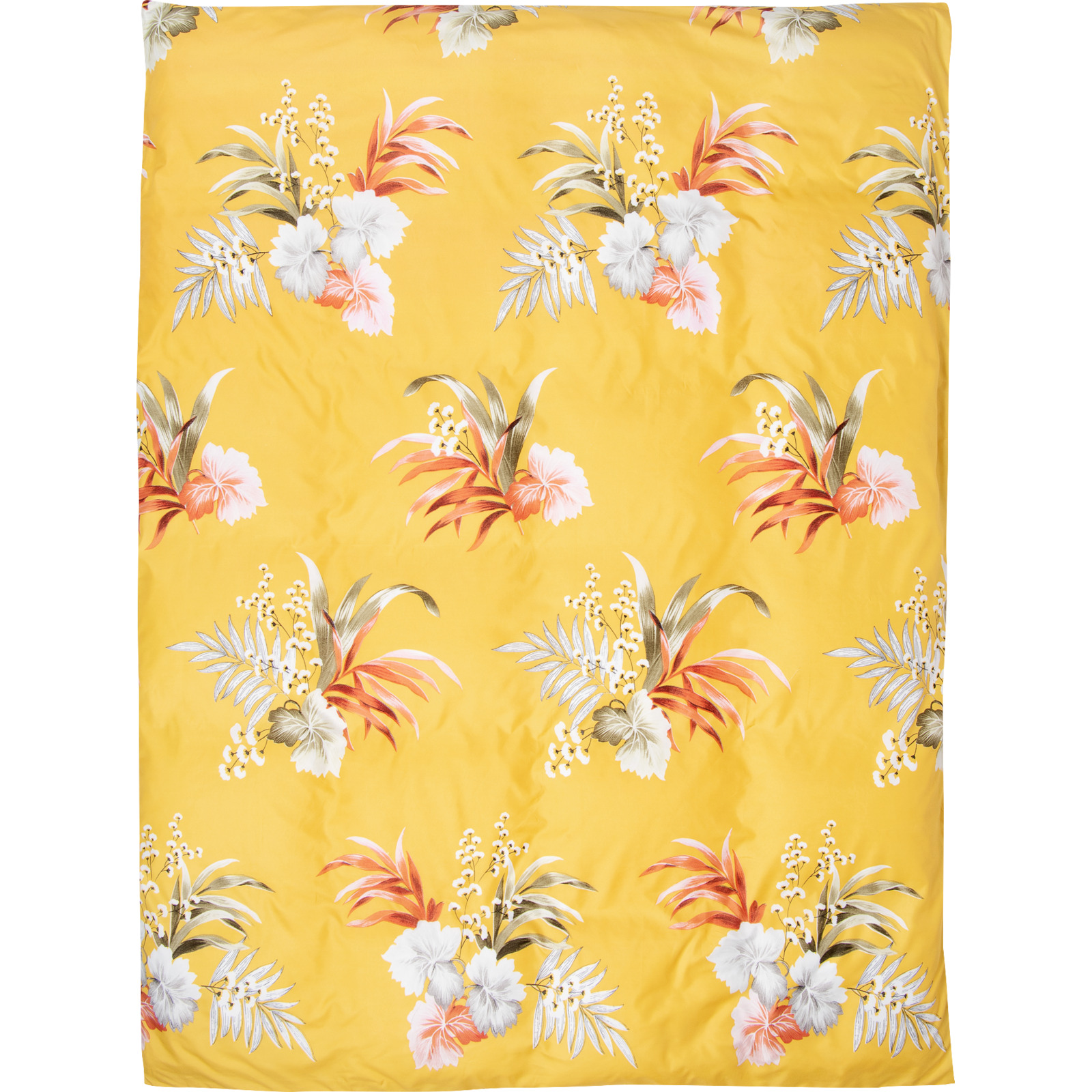 Bettwäsche gelb floral und grün kariert