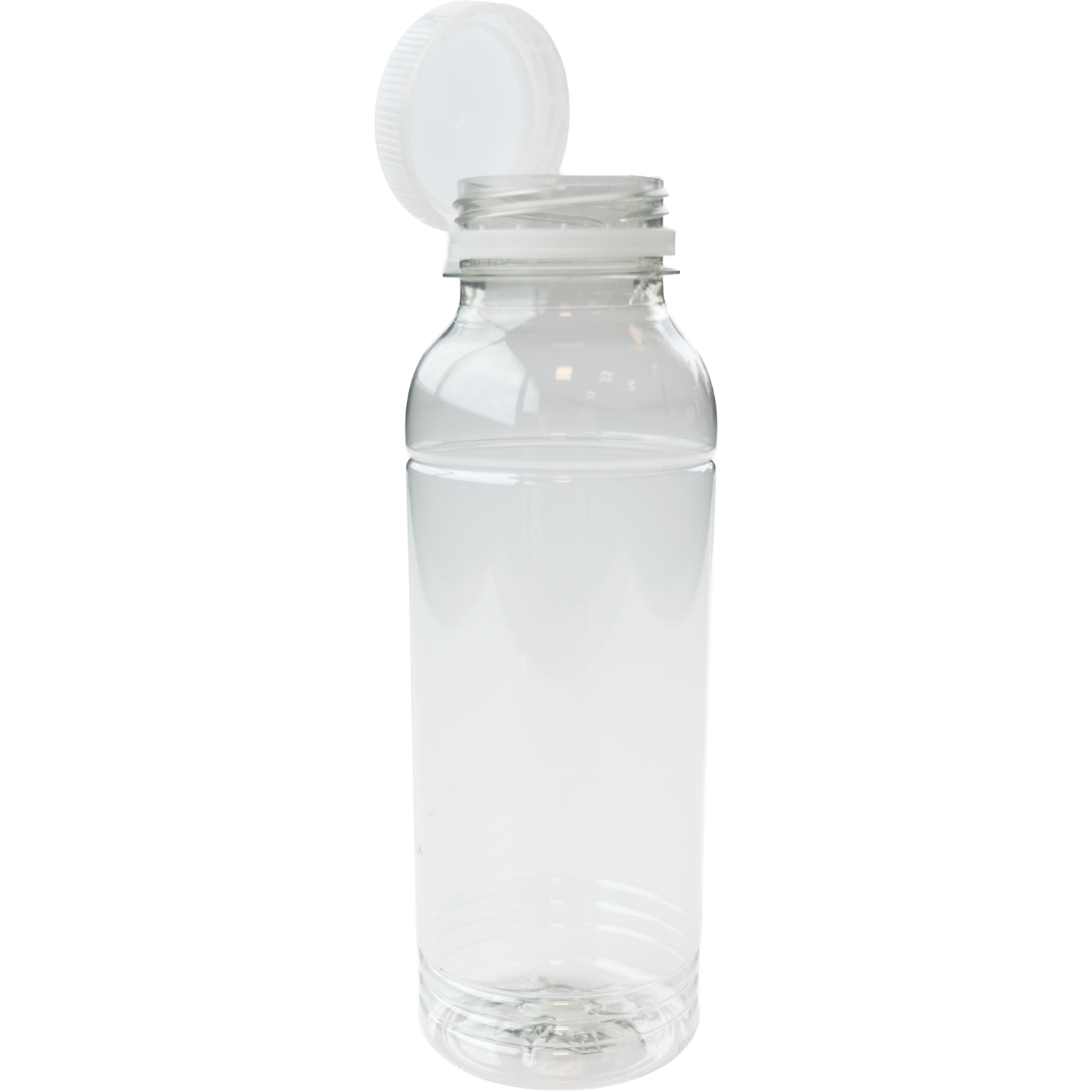 Fles, petfles, Gerecycled PET, met vaste dop, 330ml, transparant