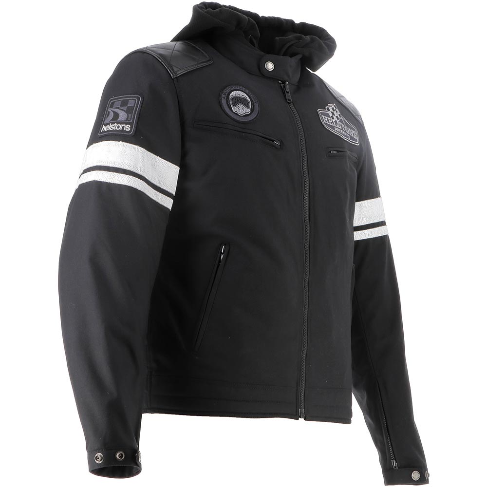 Helstons - Blouson Revolte Tissu technique-Cuir Noir