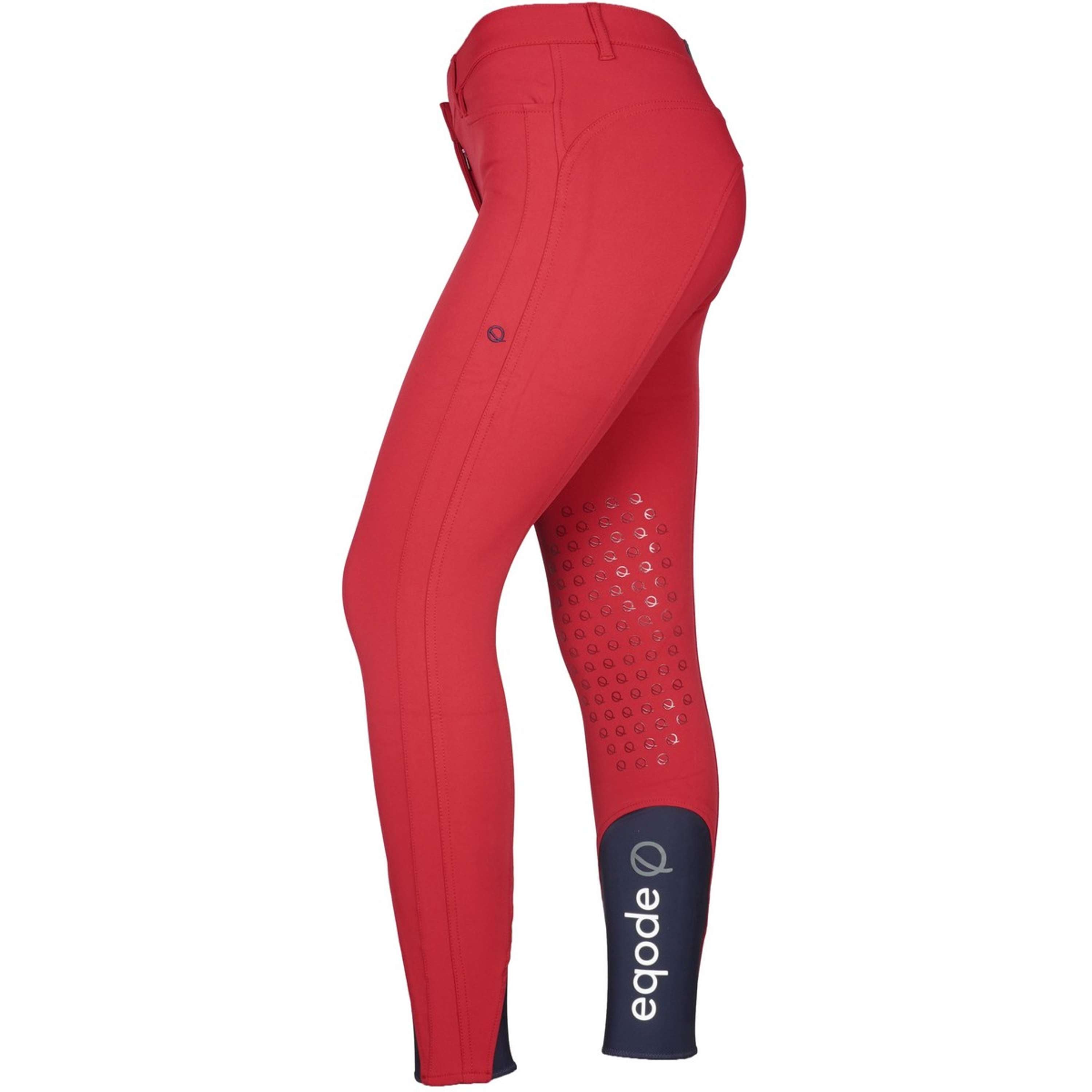 EQODE by Equiline Rijbroek Delma Knie Grip Cherry