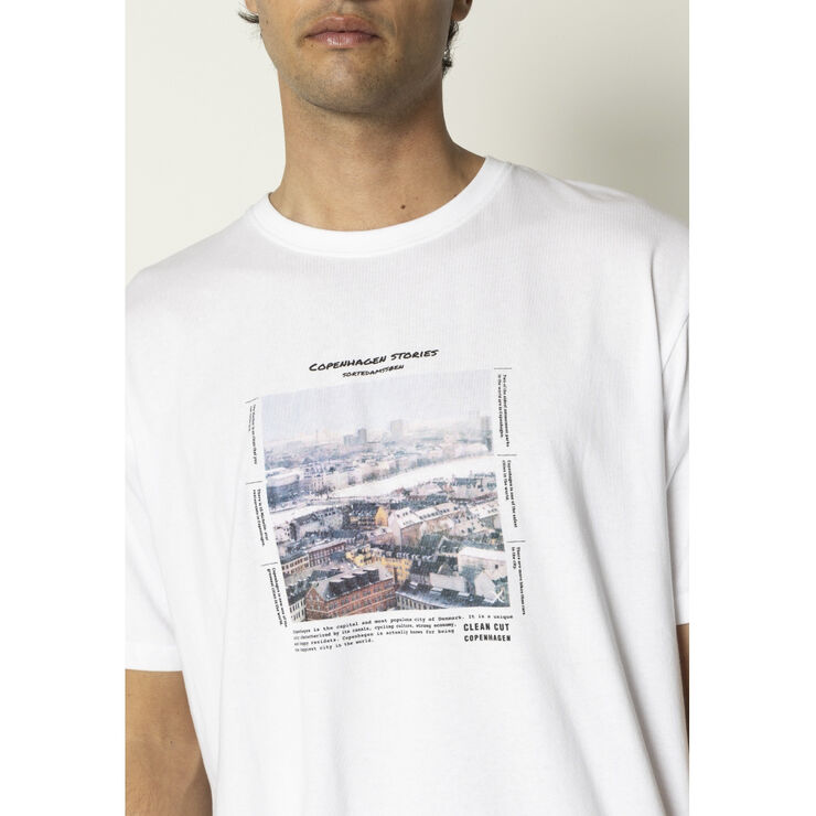 Clean Cut Copenhagen Sortedamssøen organic T-shirt White