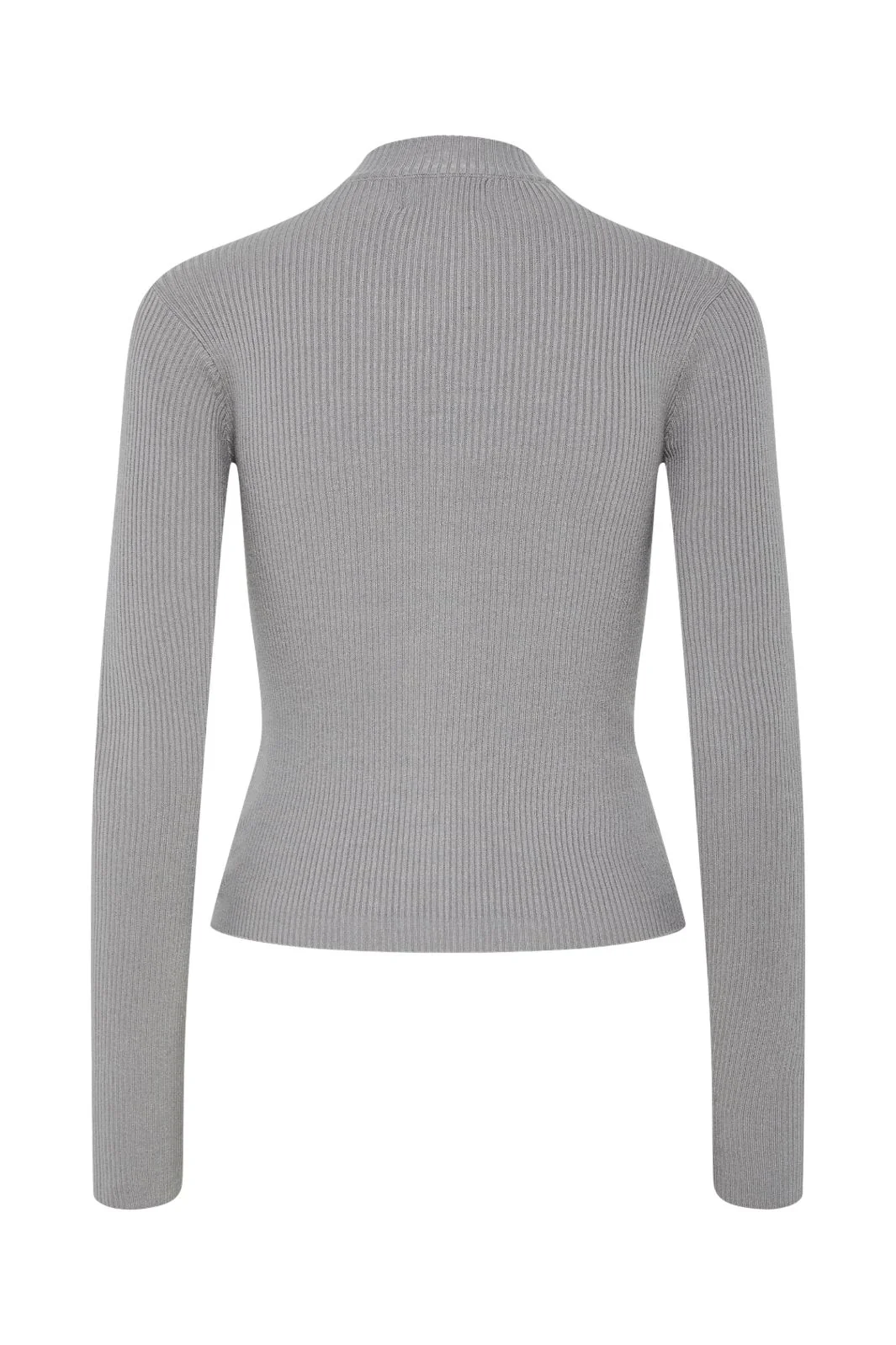 Pieces Pccrista Ls Zip Knit Cardigan 4633662 ultimate grey