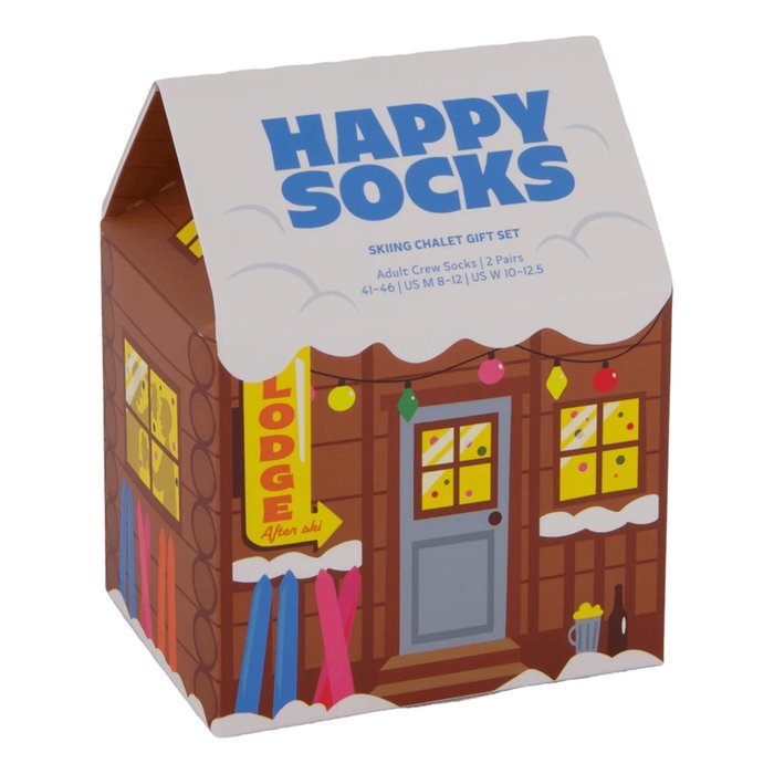 Happy Socks | 2 paar | Gift set | Skiing Chalet | 41-46