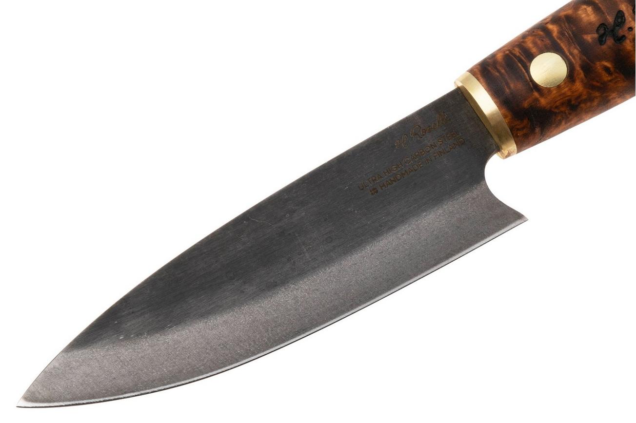 Roselli Allround Knife RW750D UHC, Stained Curly Birch, universeelmes, 12 cm