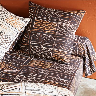 Linge de lit double face motif africain - BECQUET CRÉATION