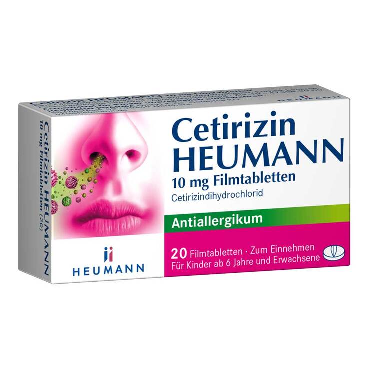 Cetirizin HEUMANN 10 mg Filmtabletten, 20 St