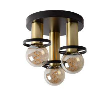 Lucide plafonnière Anaka 3x60W zwart