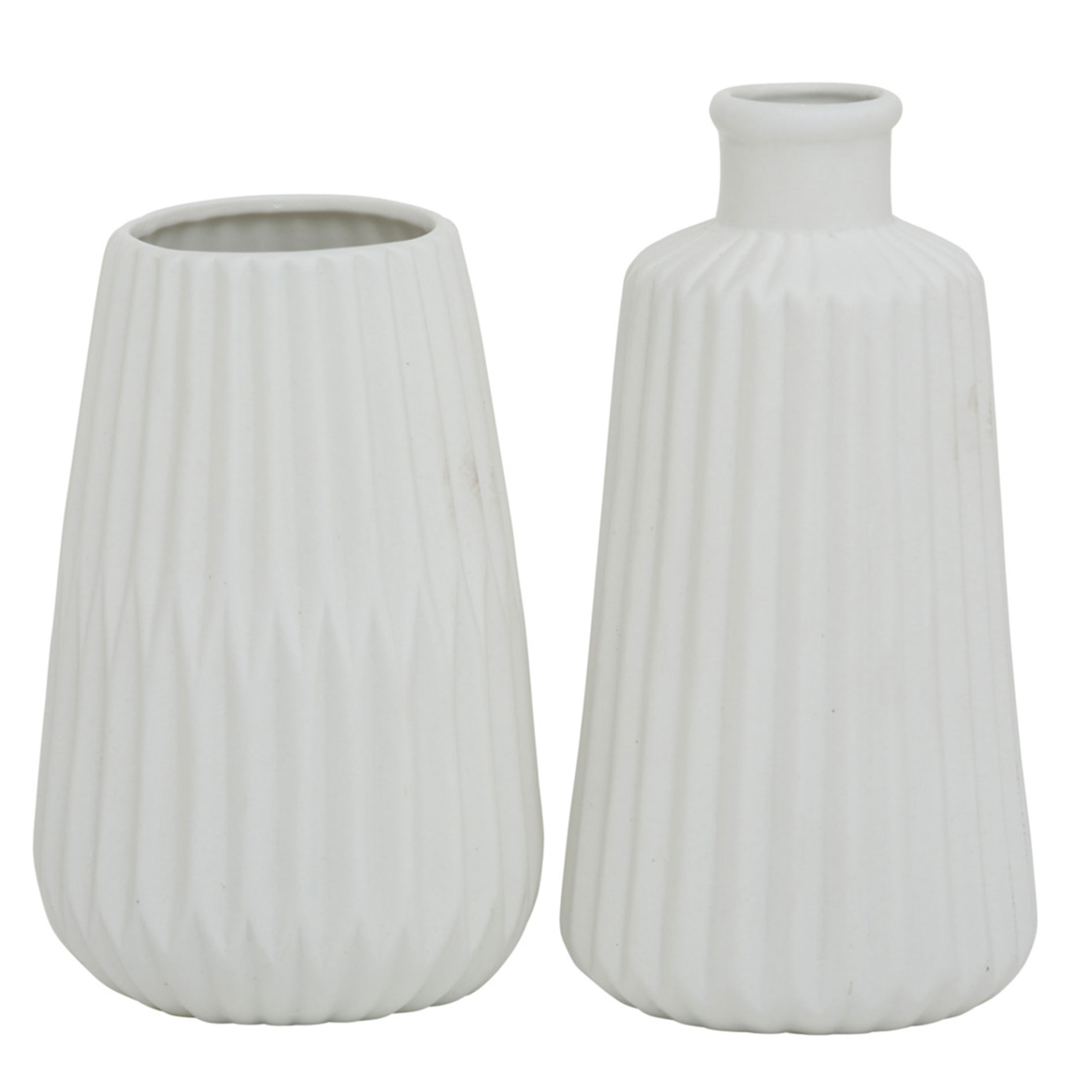 Vase - weiß - sortiert - 17 cm hoch