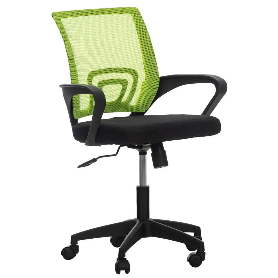 CLP Bureaustoel Auburn zwart Frame - Microfiber - groen