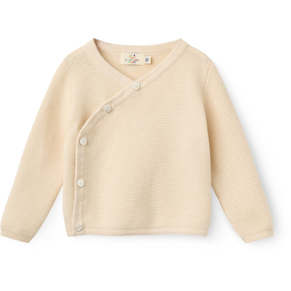 Køb COPENHAGEN COLORS Cream Baby Cross-Over Cardigan