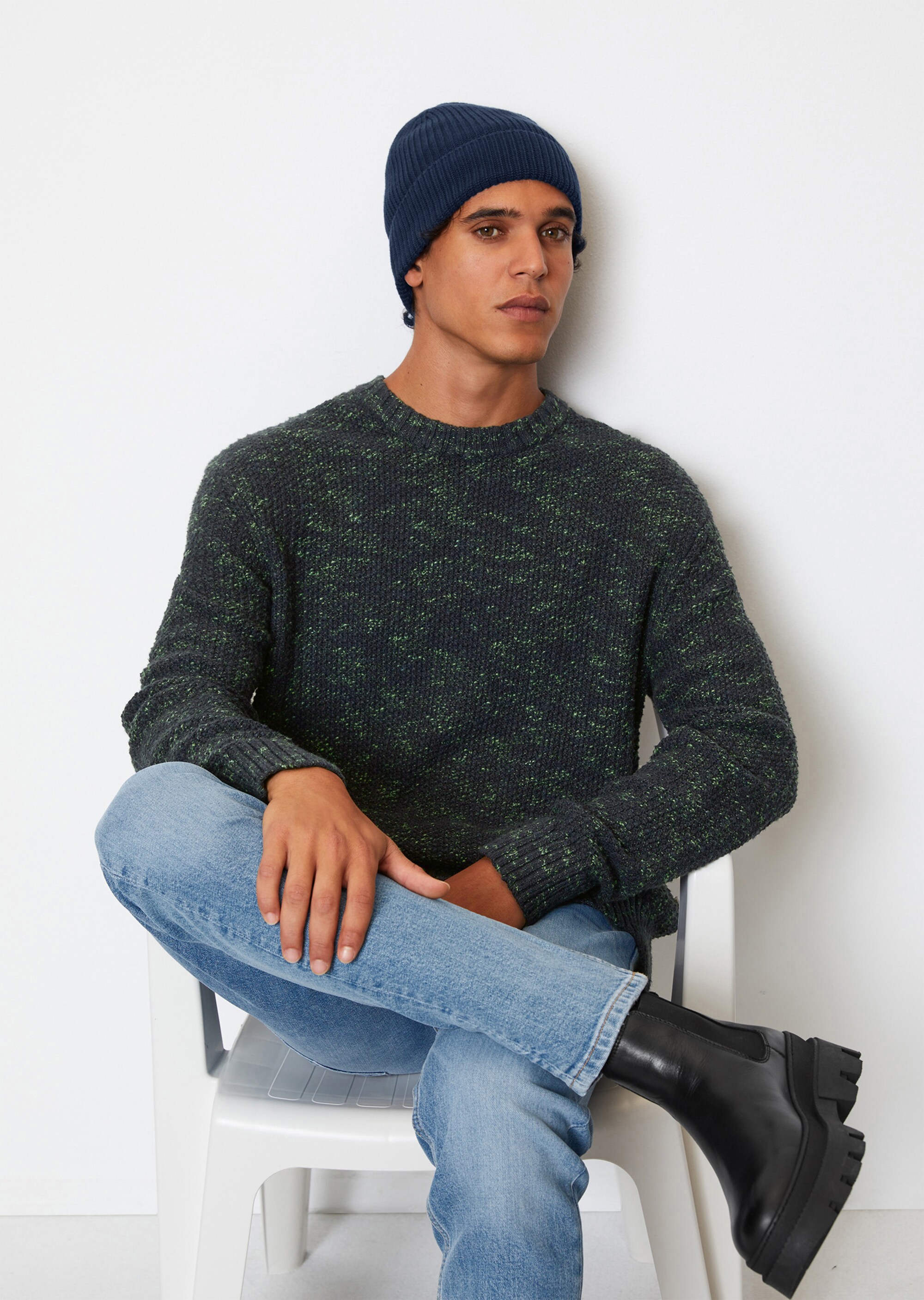 Pullover relaxed mit Mouliné-Struktur