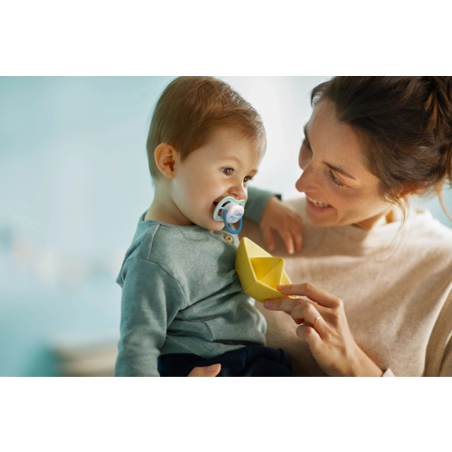 Philips Avent Schnuller ultra air SCF08001 Collection Happy 0-6m Boy MamaBoat im Doppelpack