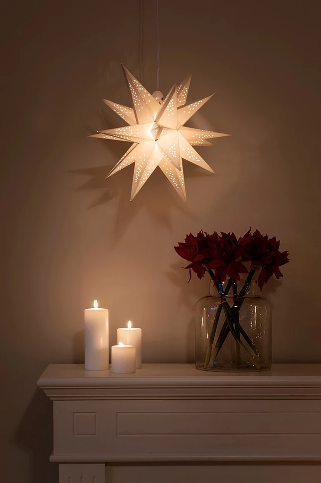 3-D Papirstjerne LED høyde 45 cm