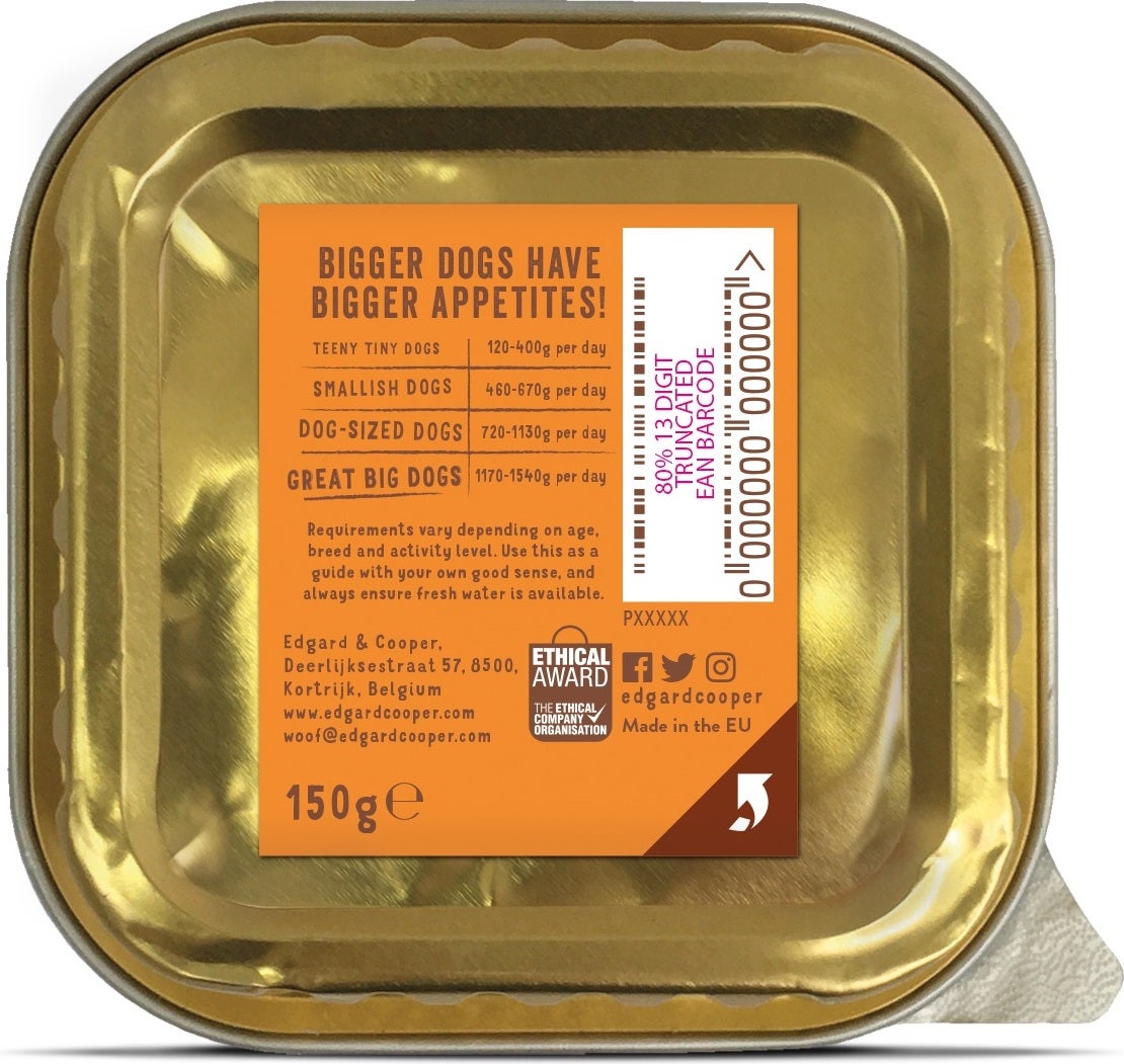Edgard & Cooper hondenvoer kip en kalkoen adult 150 g