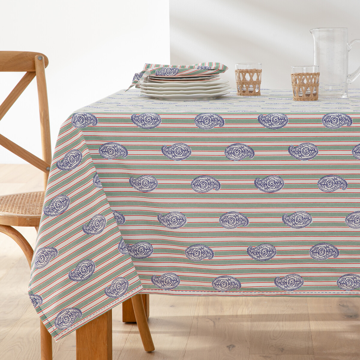 LA REDOUTE INTERIEURS<br>Toalha de mesa estampada de algodão lavado, Maité
