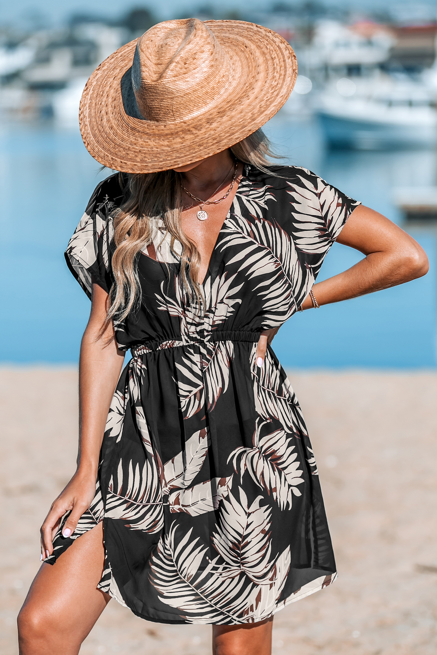 Robe cover up semi-transparente
