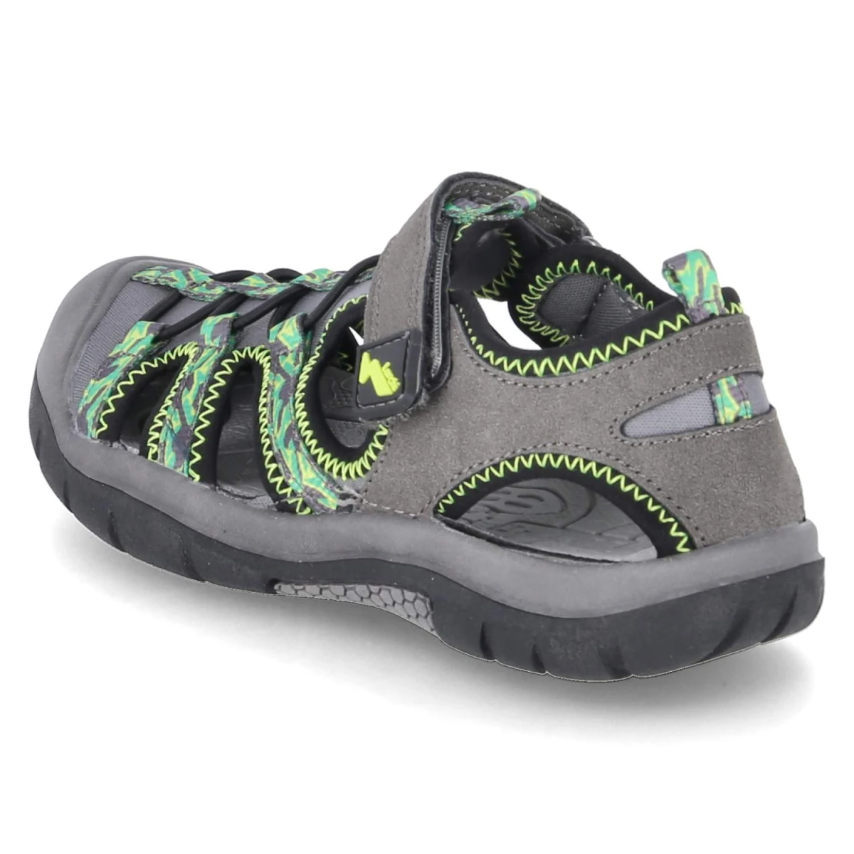 LurchiOutdoorsandalen - dkgrey-grey-lime