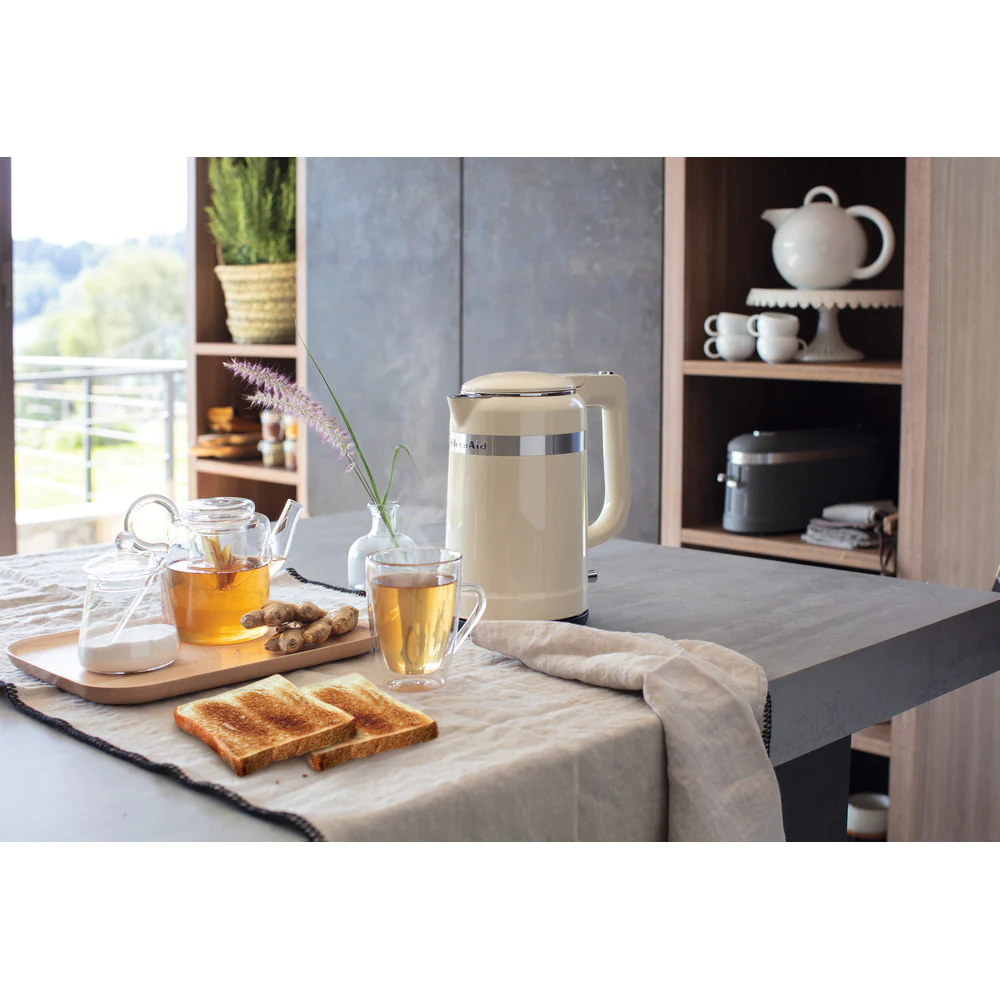 bouilloire électrique de 1,5L 2400W crème argent Kitchenaid