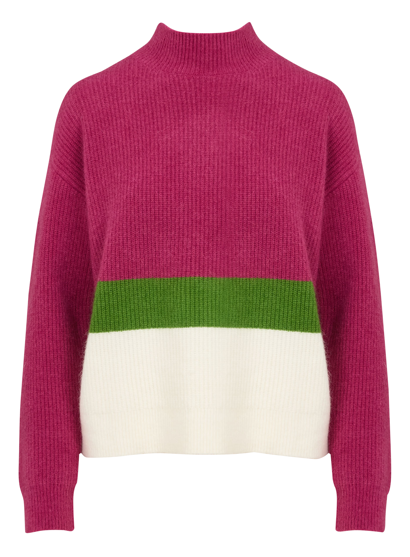 ELIOT - Pull droit col montant | Rose