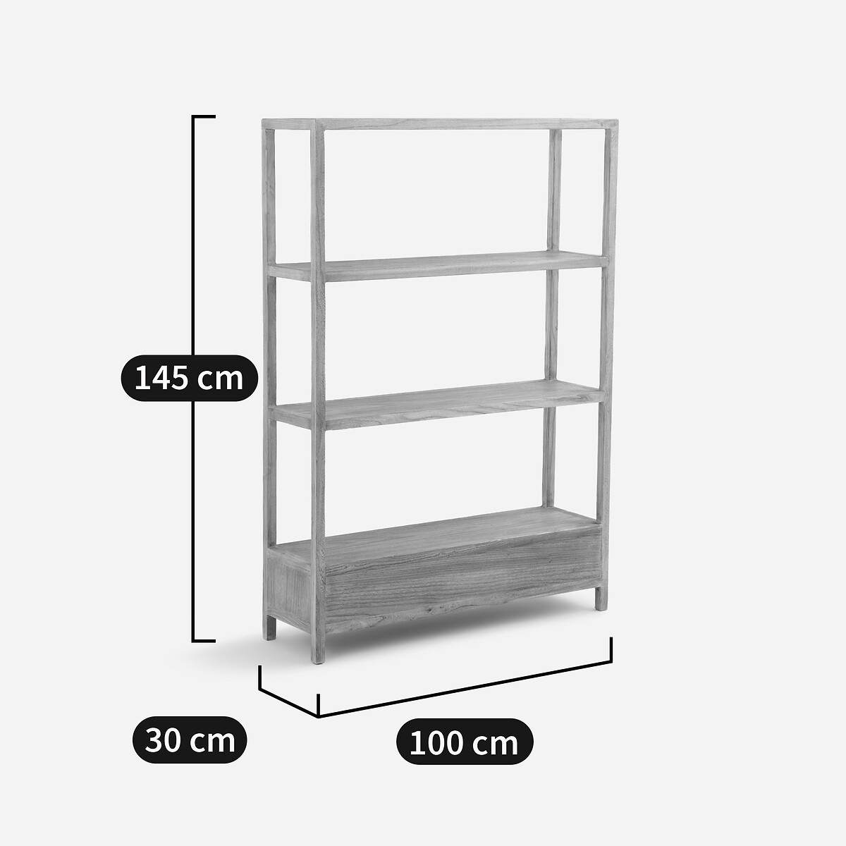 OTTO STUDIO PARA AM.PM<br>Estante em madeira de olmo reciclada Nicho