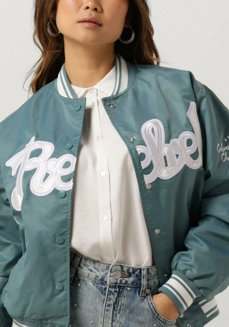 COLOURFUL REBEL mint colourful rebel jack felicia rebel patch satin bomber