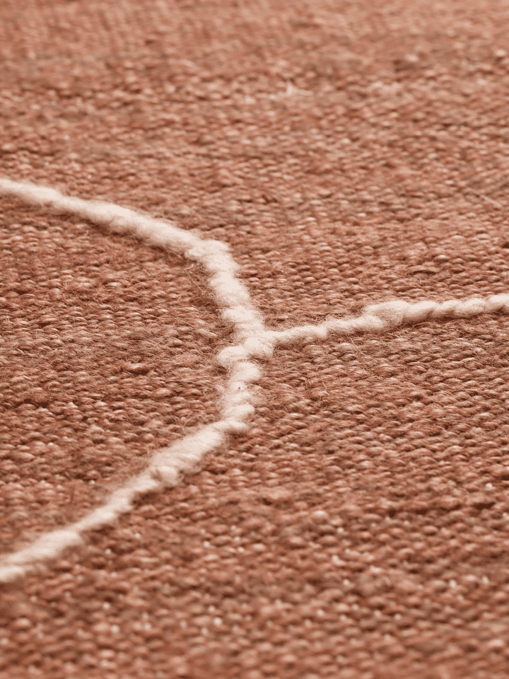 Vloerkleed Gesso jute terracotta 200x140 cm