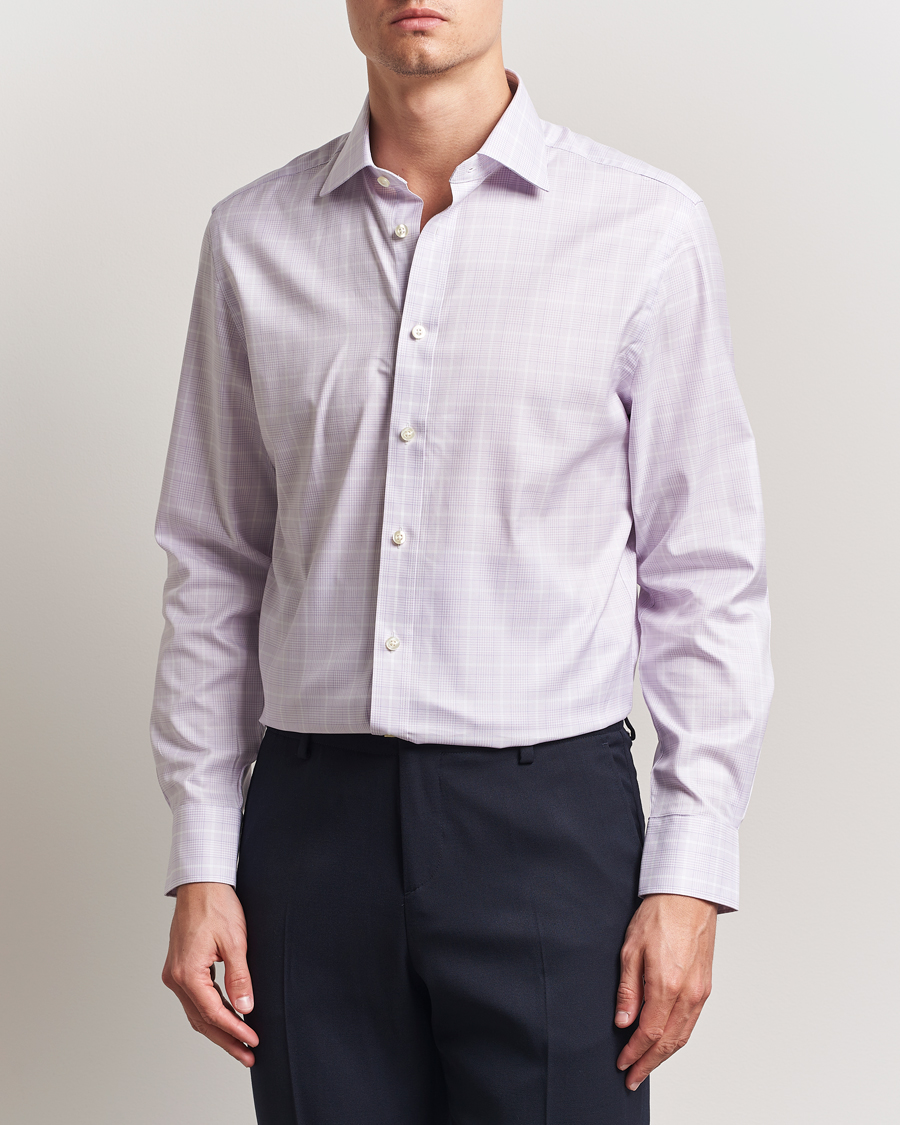 Charles Tyrwhitt Egyptian Cotton Pow Check Shirt Lavender