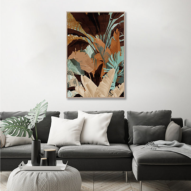 Toile imprimée couleur Jungle Dada Art orientation paysage l.84 x H.124 x ép.4,3 cm